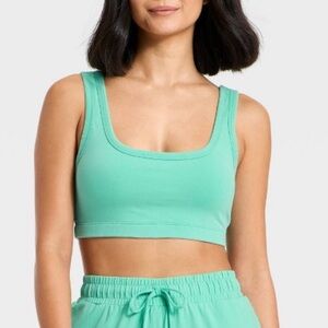 JoyLab washed jersey sports bra turqouise green- NWT x